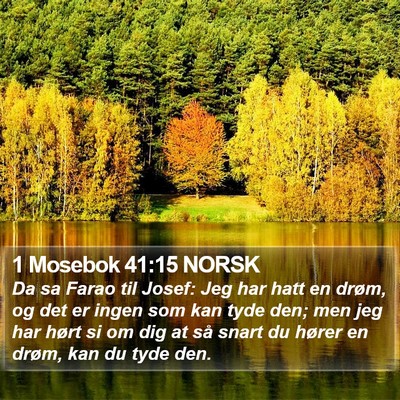 1 Mosebok 41:15 NORSK Bible Verse Image