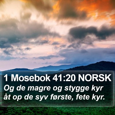 1 Mosebok 41:20 NORSK Bible Verse Image