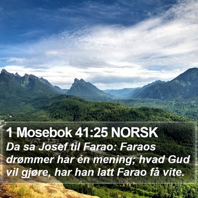 1 Mosebok 41:25 NORSK Bible Verse Image