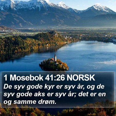 1 Mosebok 41:26 NORSK Bible Verse Image