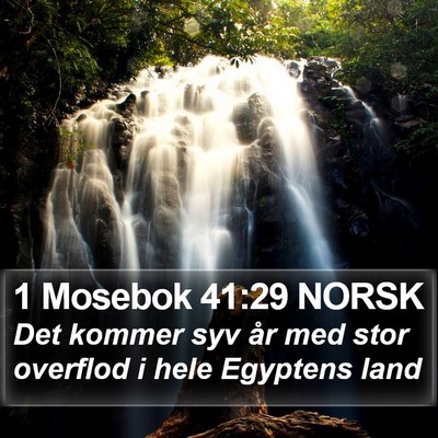 1 Mosebok 41:29 NORSK Bible Verse Image