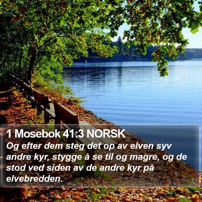 1 Mosebok 41:3 NORSK Bible Verse Image