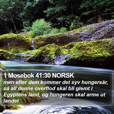 1 Mosebok 41:30 NORSK Bible Verse Image