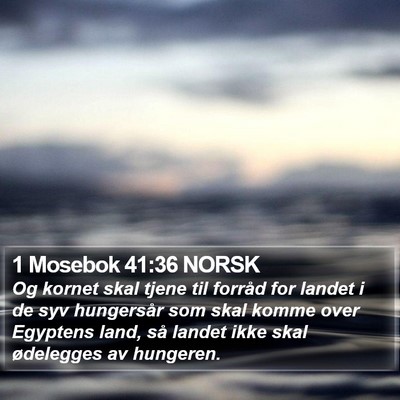 1 Mosebok 41:36 NORSK Bible Verse Image