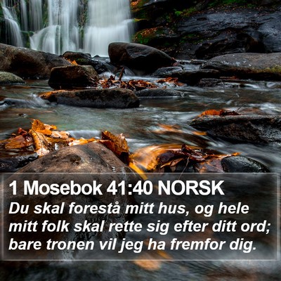 1 Mosebok 41:40 NORSK Bible Verse Image