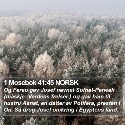 1 Mosebok 41:45 NORSK Bible Verse Image