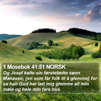 1 Mosebok 41:51 NORSK Bible Verse Image