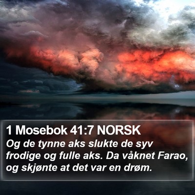 1 Mosebok 41:7 NORSK Bible Verse Image