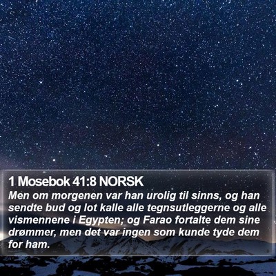 1 Mosebok 41:8 NORSK Bible Verse Image