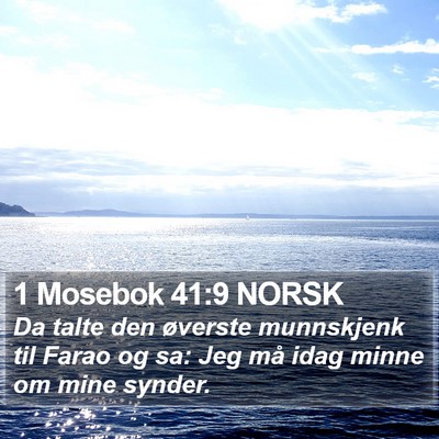 1 Mosebok 41:9 NORSK Bible Verse Image