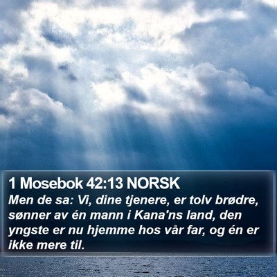 1 Mosebok 42:13 NORSK Bible Verse Image
