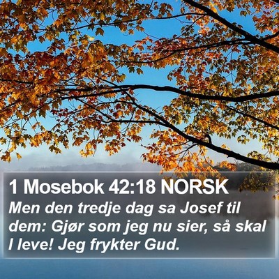 1 Mosebok 42:18 NORSK Bible Verse Image