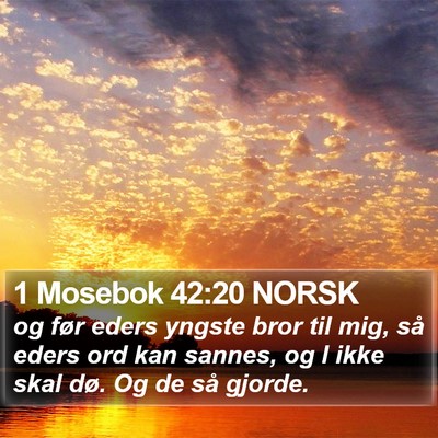1 Mosebok 42:20 NORSK Bible Verse Image