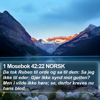 1 Mosebok 42:22 NORSK Bible Verse Image