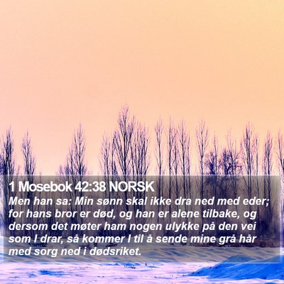 1 Mosebok 42:38 NORSK Bible Verse Image