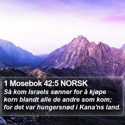 1 Mosebok 42:5 NORSK Bible Verse Image