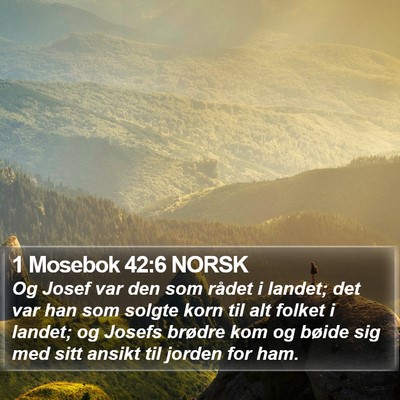 1 Mosebok 42:6 NORSK Bible Verse Image
