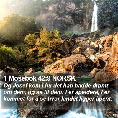1 Mosebok 42:9 NORSK Bible Verse Image