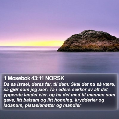 1 Mosebok 43:11 NORSK Bible Verse Image