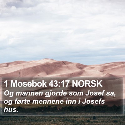 1 Mosebok 43:17 NORSK Bible Verse Image