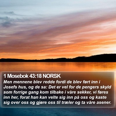 1 Mosebok 43:18 NORSK Bible Verse Image