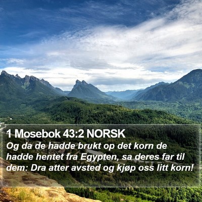 1 Mosebok 43:2 NORSK Bible Verse Image