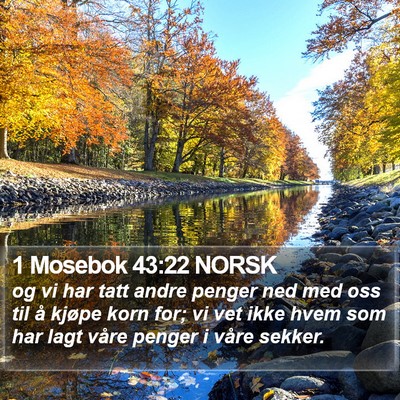 1 Mosebok 43:22 NORSK Bible Verse Image