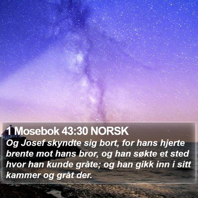 1 Mosebok 43:30 NORSK Bible Verse Image