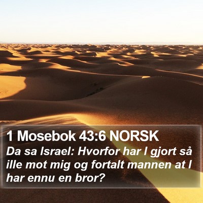 1 Mosebok 43:6 NORSK Bible Verse Image