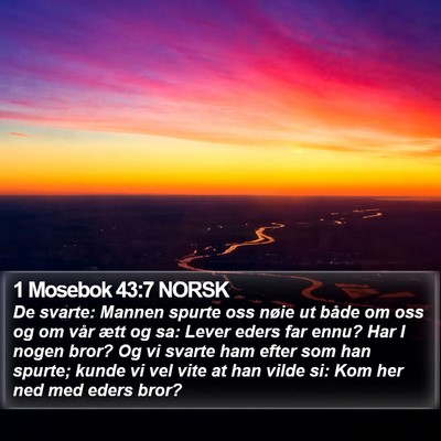 1 Mosebok 43:7 NORSK Bible Verse Image