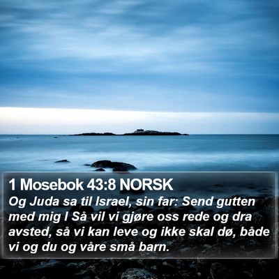 1 Mosebok 43:8 NORSK Bible Verse Image
