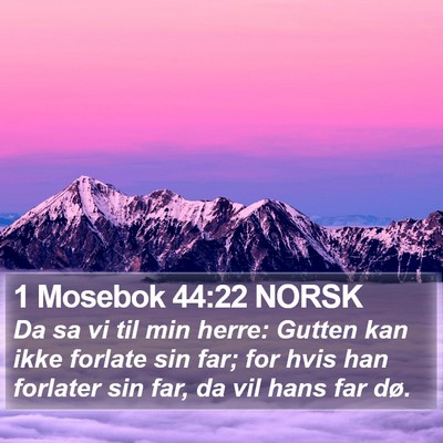 1 Mosebok 44:22 NORSK Bible Verse Image