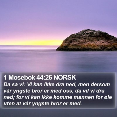 1 Mosebok 44:26 NORSK Bible Verse Image