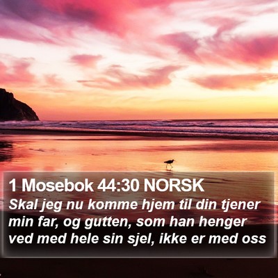 1 Mosebok 44:30 NORSK Bible Verse Image