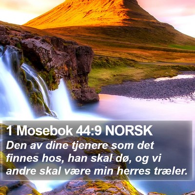 1 Mosebok 44:9 NORSK Bible Verse Image