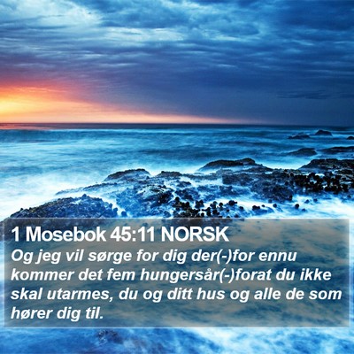 1 Mosebok 45:11 NORSK Bible Verse Image