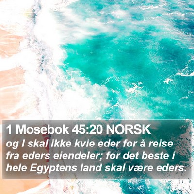 1 Mosebok 45:20 NORSK Bible Verse Image
