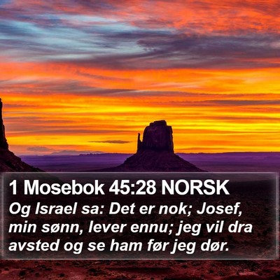 1 Mosebok 45:28 NORSK Bible Verse Image