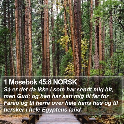 1 Mosebok 45:8 NORSK Bible Verse Image