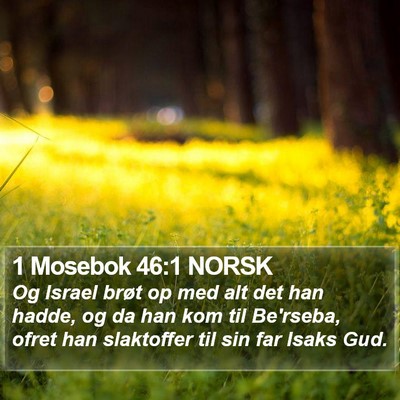 1 Mosebok 46:1 NORSK Bible Verse Image