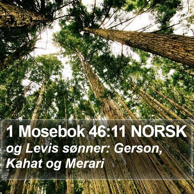 1 Mosebok 46:11 NORSK Bible Verse Image
