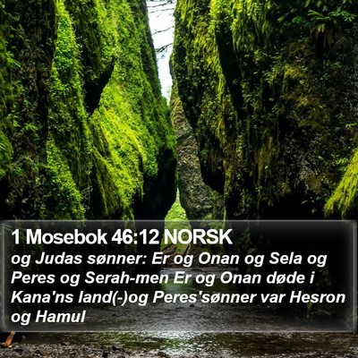 1 Mosebok 46:12 NORSK Bible Verse Image