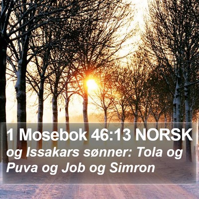 1 Mosebok 46:13 NORSK Bible Verse Image