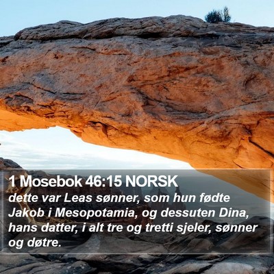 1 Mosebok 46:15 NORSK Bible Verse Image