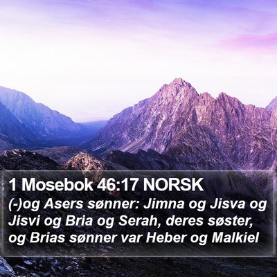 1 Mosebok 46:17 NORSK Bible Verse Image
