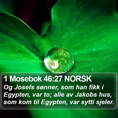1 Mosebok 46:27 NORSK Bible Verse Image