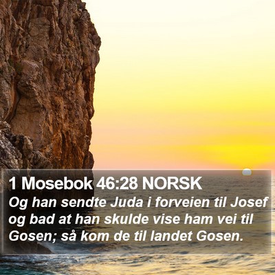 1 Mosebok 46:28 NORSK Bible Verse Image