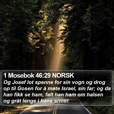 1 Mosebok 46:29 NORSK Bible Verse Image