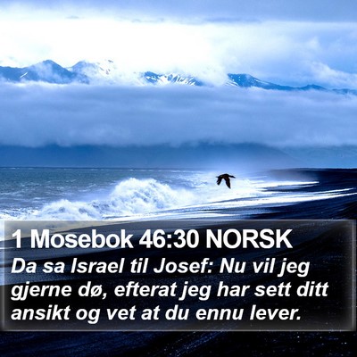 1 Mosebok 46:30 NORSK Bible Verse Image