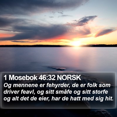 1 Mosebok 46:32 NORSK Bible Verse Image